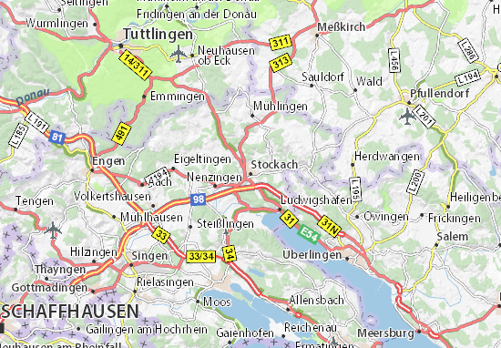 Karte Stadtplan Stockach