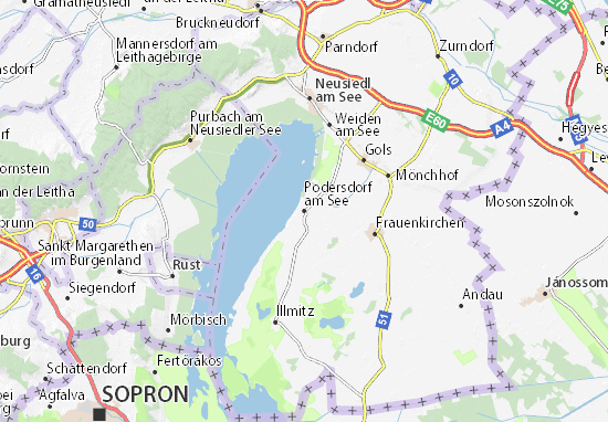 Mapas-Planos Podersdorf am See