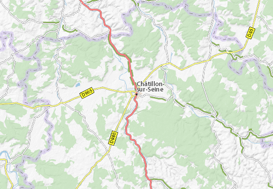 Kaart Plattegrond Châtillon-sur-Seine