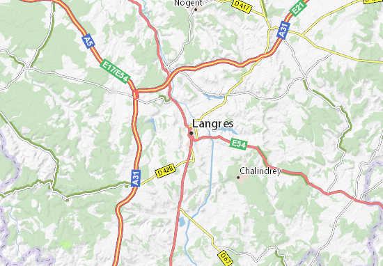 Mapa Langres
