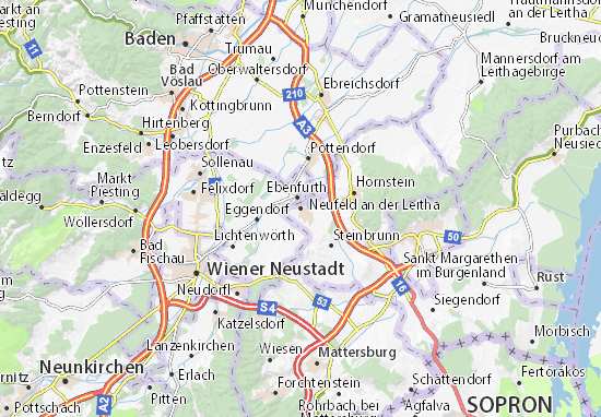 Karte Stadtplan Neufeld an der Leitha