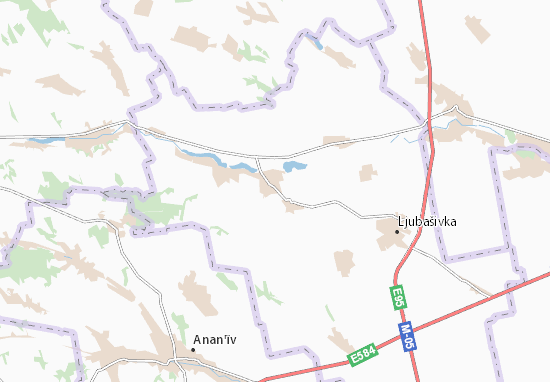 Karte Stadtplan Zelenohirs&#x27;ke