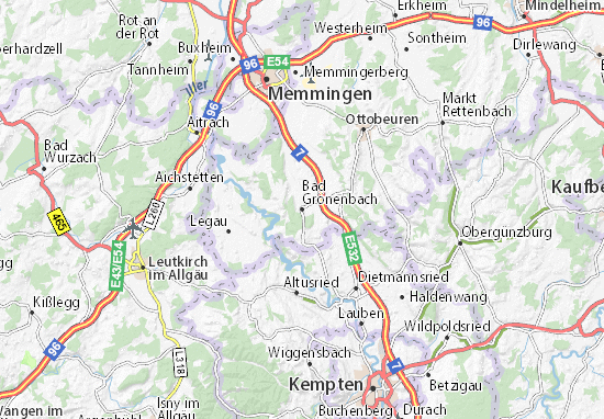 Karte Stadtplan Bad Grönenbach