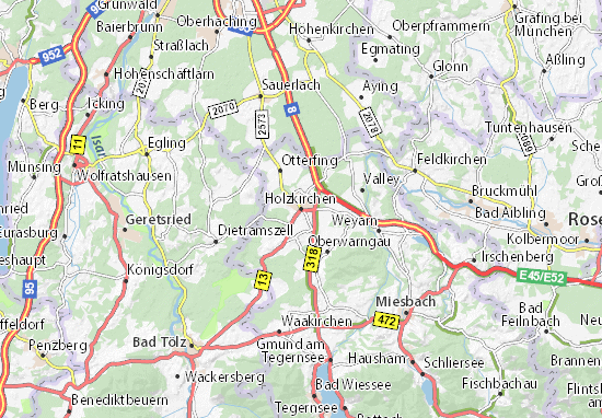 Karte Stadtplan Holzkirchen