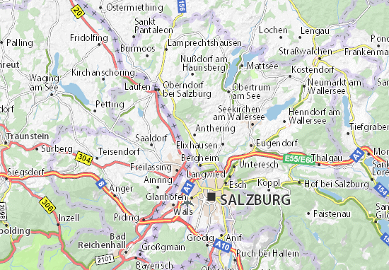 Karte Stadtplan Anthering
