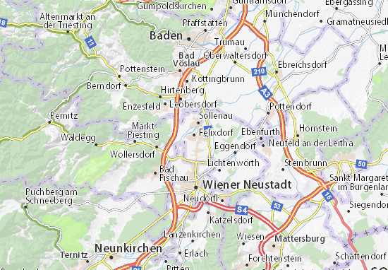 Karte Stadtplan Felixdorf