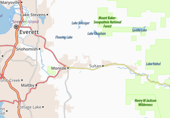 Karte Stadtplan Woods Creek
