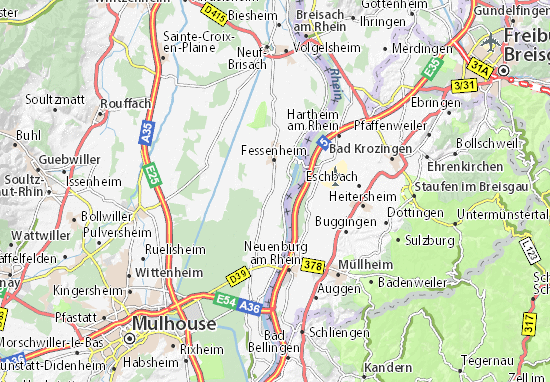 Karte Stadtplan Blodelsheim