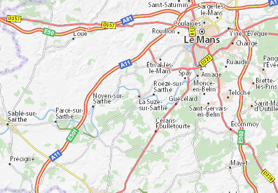 Kaart Plattegrond La Suze-sur-Sarthe