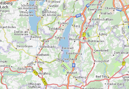 Karte Stadtplan Starnberger See