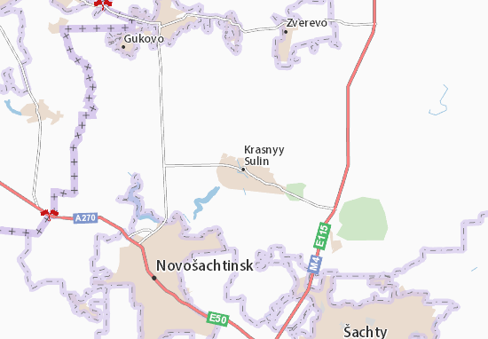 Karte Stadtplan Krasnyy Sulin