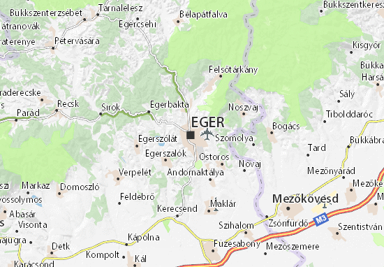 Mapa Eger