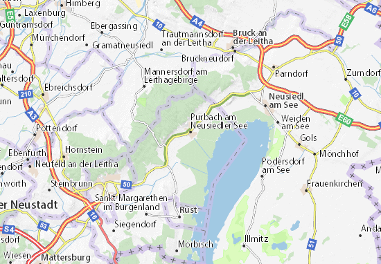 Karte Stadtplan Purbach am Neusiedler See