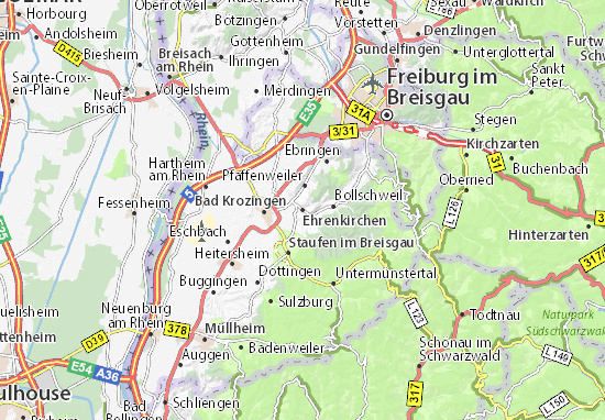 Kaart Plattegrond Ehrenkirchen