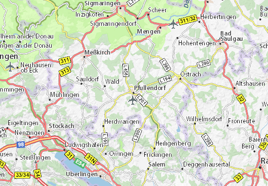 Karte Stadtplan Pfullendorf