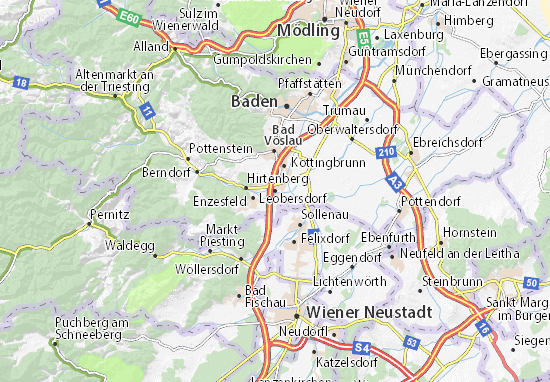 Karte Stadtplan Leobersdorf