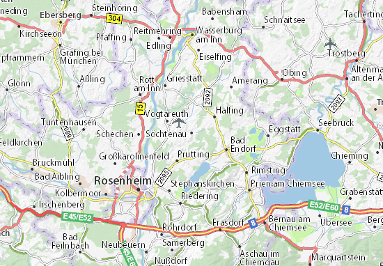 Karte Stadtplan Söchtenau