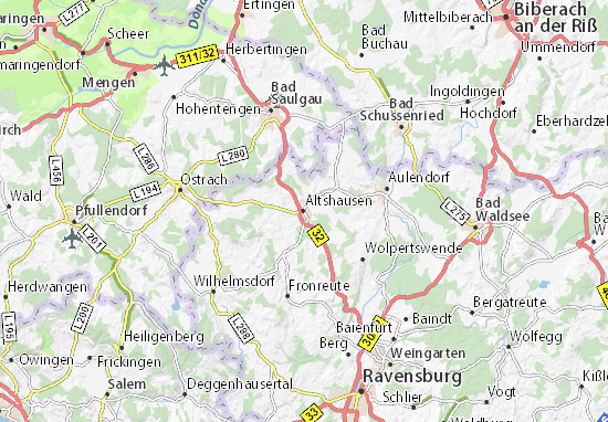 Karte Stadtplan Altshausen
