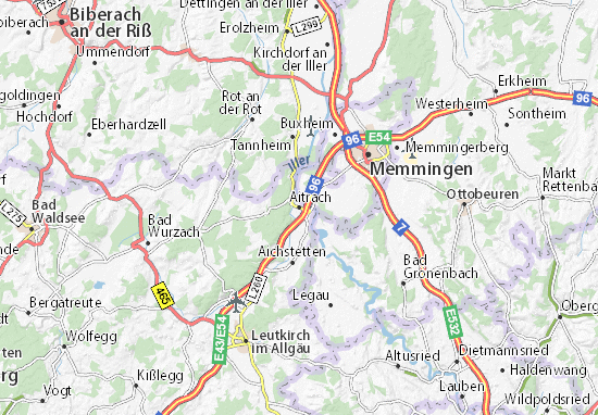 Karte Stadtplan Aitrach