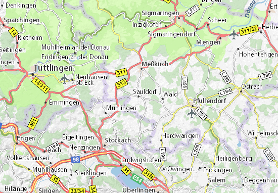 Sauldorf Map