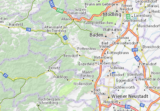 Karte Stadtplan Berndorf