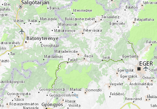Kaart Plattegrond Mátraderecske