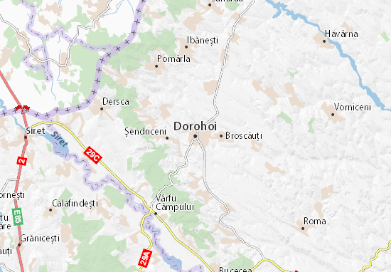 Karte Stadtplan Dorohoi