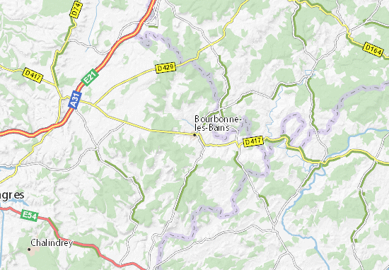 Kaart Plattegrond Bourbonne-les-Bains