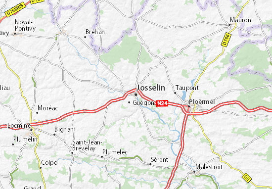 Karte Stadtplan Josselin