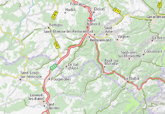 Mapa Girmont-Val-d&#x27;Ajol