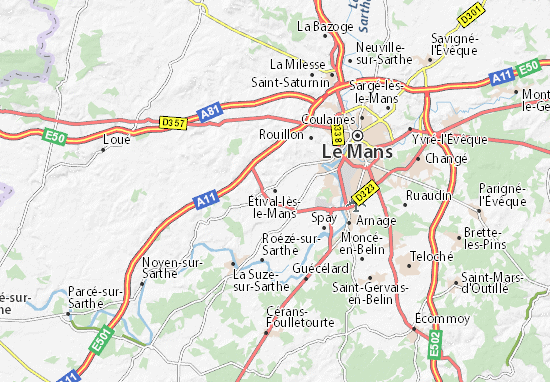Carte-Plan Étival-lès-le-Mans