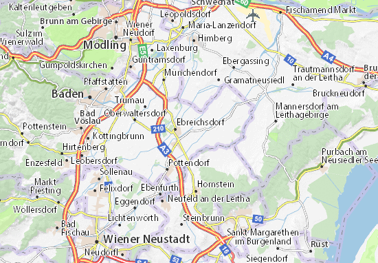 Karte Stadtplan Unterwaltersdorf