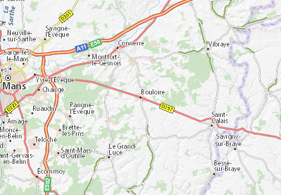 Karte Stadtplan Bouloire