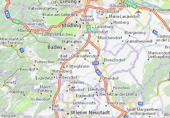 Karte Stadtplan Oberwaltersdorf