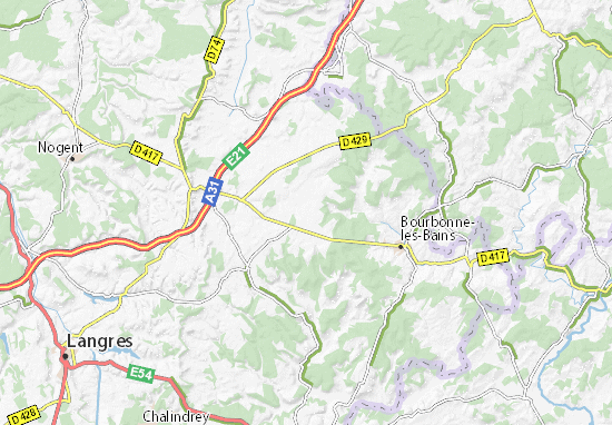 Kaart Plattegrond Pouilly-en-Bassigny