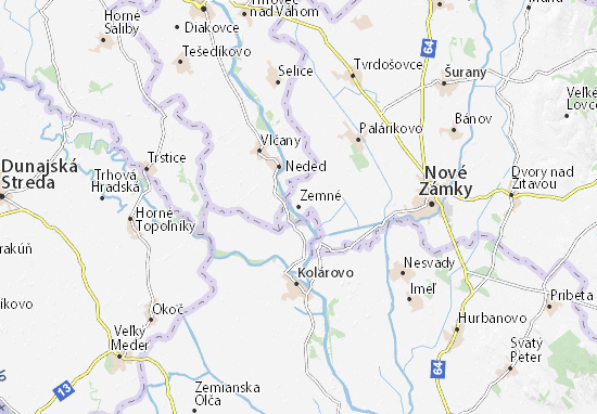 Karte Stadtplan Zemné