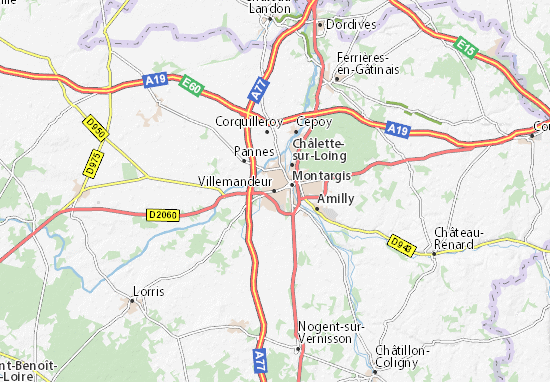 Karte Stadtplan Villemandeur