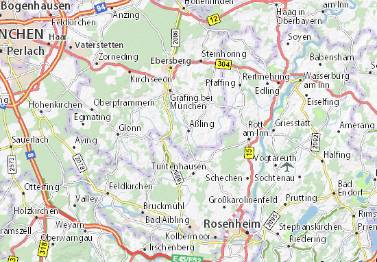 Karte Stadtplan Aßling
