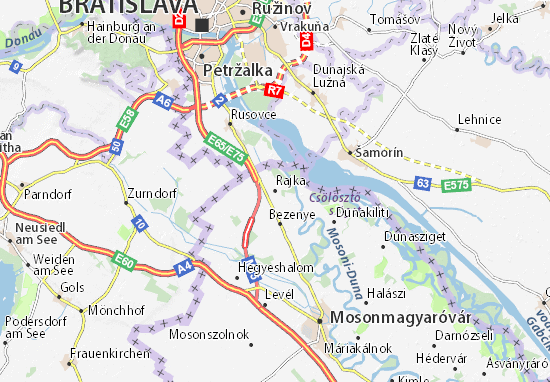 Karte Stadtplan Rajka
