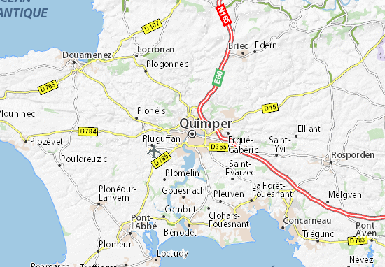 Kaart Plattegrond Quimper