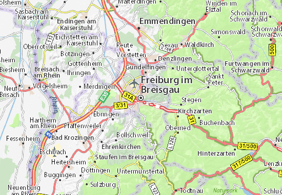 Karte, Stadtplan Freiburg im Breisgau - ViaMichelin Karte, Stadtplan Freiburg im Breisgau - ViaMichelin