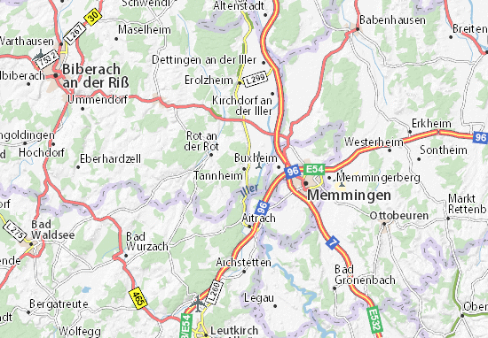 Karte Stadtplan Tannheim