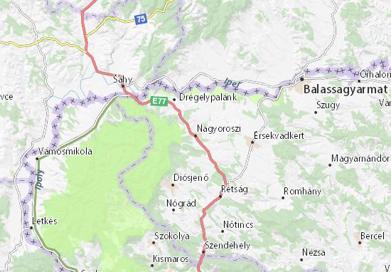 Kaart Plattegrond Nagyoroszi