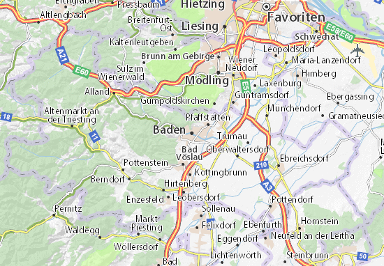 Karte Stadtplan Baden