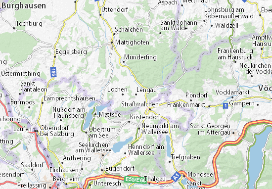 Karte Stadtplan Lengau