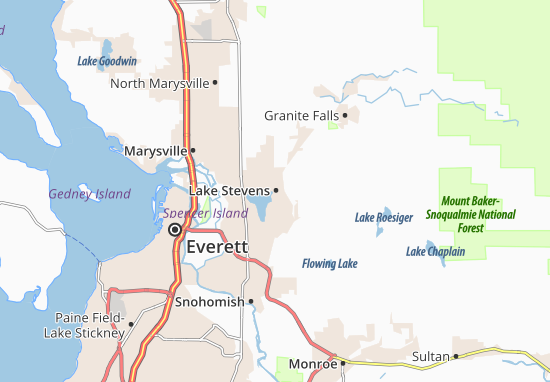 Karte Stadtplan Lake Stevens
