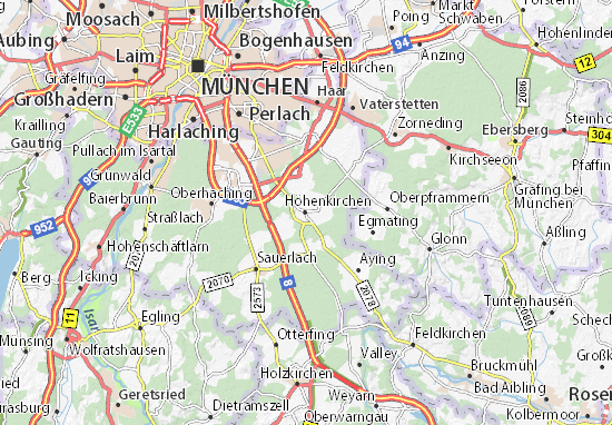 Karte Stadtplan Höhenkirchen