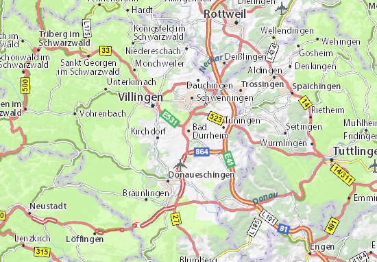 Karte Stadtplan Bad Dürrheim