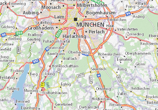 Karte Stadtplan Oberhaching