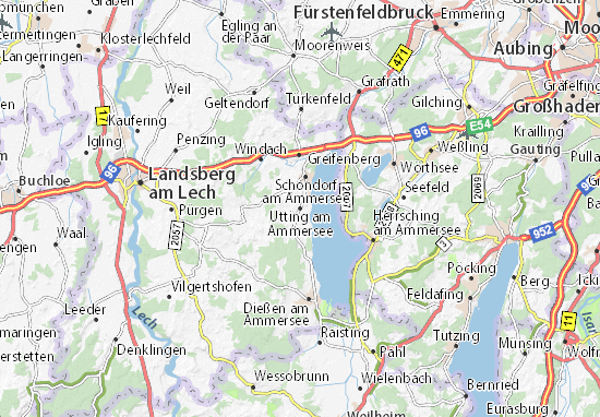 Karte Stadtplan Utting am Ammersee
